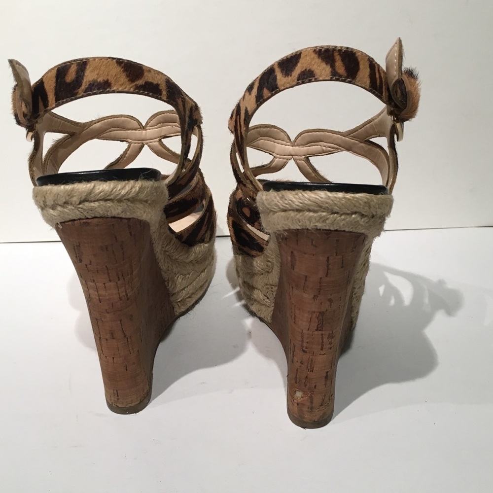 Boutique 9 Leopard Calf-hair Platform Wedges - Picture 4 of 7